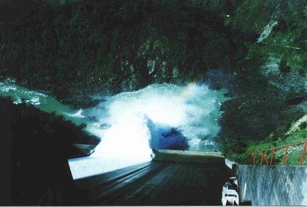 View from the Bridge. Water is released during the day, as part of the power generation that supplies Benguet Area and water level control.
Photo by:: paulperez (2002)