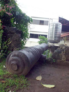 Cannons are so powerful against invading enemies. Its modern version can destroy tanks
and battleships. But this one has been helpless against a