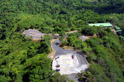 View of the parking lot and helipad from the viewing room.
Photo by:: EPPGarcia (2002)