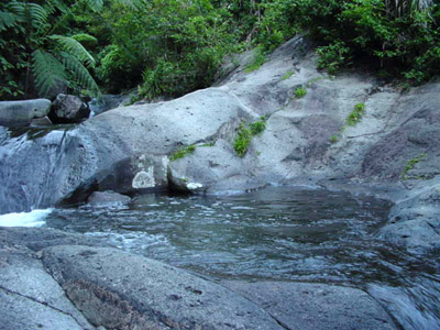 At the other end of this site is also the famous Cawa-Cawa Falls, actually small pools of
water naturally hewn from rocks.
Photo by:: madzie_ph (2002)